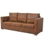 Sofá de 3 plazas de cuero artificial de ante 191x73x82 cm de vidaXL, Sofás - Ref: Foro24-244703, Precio: 432,31 €, Descuento: %