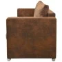 Sofá de 3 plazas de cuero artificial de ante 191x73x82 cm de vidaXL, Sofás - Ref: Foro24-244703, Precio: 432,31 €, Descuento: %