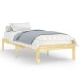 Estructura de cama madera maciza 75x190 cm de , Camas y somieres - Ref: Foro24-809977, Precio: 55,49 €, Descuento: %