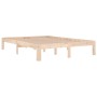 Estructura de cama de matrimonio madera maciza 135x190 cm de , Camas y somieres - Ref: Foro24-810340, Precio: 89,13 €, Descue...