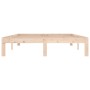 Estructura de cama de matrimonio madera maciza 135x190 cm de , Camas y somieres - Ref: Foro24-810340, Precio: 89,13 €, Descue...