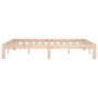 Estructura de cama de matrimonio madera maciza 135x190 cm de , Camas y somieres - Ref: Foro24-810340, Precio: 89,13 €, Descue...