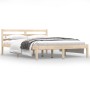 Estructura de cama de madera maciza de pino 140x190 cm de , Camas y somieres - Ref: Foro24-810410, Precio: 90,00 €, Descuento: %
