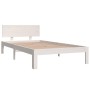Estructura de cama madera maciza de pino blanco 100x200 cm de , Camas y somieres - Ref: Foro24-810486, Precio: 109,82 €, Desc...