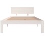 Estructura de cama madera maciza de pino blanco 100x200 cm de , Camas y somieres - Ref: Foro24-810486, Precio: 109,82 €, Desc...