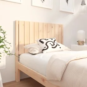 Cabecero de cama madera maciza de pino 105,5x4x100 cm de , Cabeceros y pies de cama - Ref: Foro24-818855, Precio: 57,74 €, De...