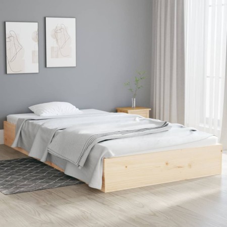 Estructura de cama madera maciza 100x200 cm de , Camas y somieres - Ref: Foro24-820052, Precio: 97,16 €, Descuento: %