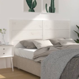 Cabecero madera maciza de pino blanco 141x4x100 cm de , Cabeceros y pies de cama - Ref: Foro24-818716, Precio: 105,26 €, Desc...