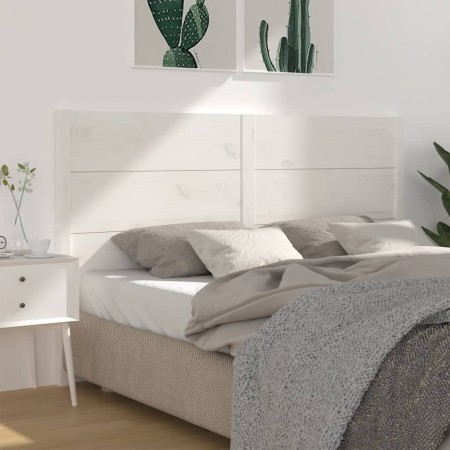 Cabecero madera maciza de pino blanco 141x4x100 cm de , Cabeceros y pies de cama - Ref: Foro24-818716, Precio: 105,26 €, Desc...