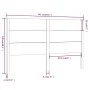 Cabecero madera maciza de pino blanco 141x4x100 cm de , Cabeceros y pies de cama - Ref: Foro24-818716, Precio: 100,09 €, Desc...