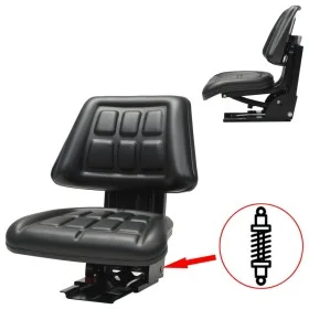 Black tractor seat with suspension by vidaXL, Tractor Accessories and Parts - Ref: Foro24-142316, Price: 151,04 €, Discount: %