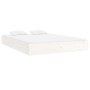 Estructura de cama de madera maciza blanca 140x200 cm de , Camas y somieres - Ref: Foro24-820043, Precio: 124,64 €, Descuento: %