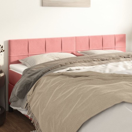 Cabeceros 2 unidades de terciopelo rosa 80x5x78/88 cm de , Cabeceros y pies de cama - Ref: Foro24-346073, Precio: 53,36 €, De...
