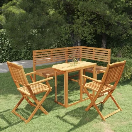 Juego de bistró para jardín 4 piezas madera maciza de acacia de , Conjuntos de jardín - Ref: Foro24-3057863, Precio: 423,43 €...