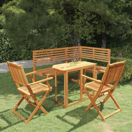 Juego de bistró para jardín 4 piezas madera maciza de acacia de , Conjuntos de jardín - Ref: Foro24-3057863, Precio: 452,79 €...