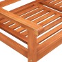 Banco de jardín 2 plazas madera maciza eucalipto y cojín 120 cm de , Bancos de jardín - Ref: Foro24-3060988, Precio: 189,29 €...