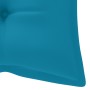 Banco de jardín 2 plazas madera maciza eucalipto y cojín 120 cm de , Bancos de jardín - Ref: Foro24-3060988, Precio: 189,29 €...