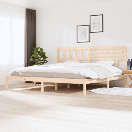 Estructura de cama madera maciza de pino 180x200 cm de , Camas y somieres - Ref: Foro24-3101038, Precio: 149,76 €, Descuento: %