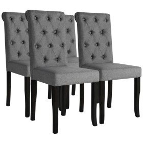 Sillas de comedor 4 unidades tela gris oscuro de vidaXL, Sillas de comedor - Ref: Foro24-245515, Precio: 274,83 €, Descuento: %