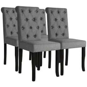 Sillas de comedor 4 unidades tela gris oscuro de vidaXL, Sillas de comedor - Ref: Foro24-245515, Precio: 291,30 €, Descuento: %