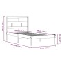 Estructura de cama individual de madera maciza 90x190 cm de , Camas y somieres - Ref: Foro24-3101183, Precio: 86,70 €, Descue...