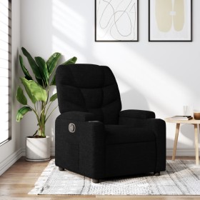 Sillón reclinable de tela negra en Sillones | Comprar online en Foru.es