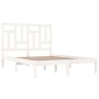 Estructura de cama doble pequeña madera maciza blanca 120x190cm de , Camas y somieres - Ref: Foro24-3104514, Precio: 121,54 €...