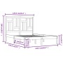 Estructura de cama doble pequeña madera maciza blanca 120x190cm de , Camas y somieres - Ref: Foro24-3104514, Precio: 121,54 €...