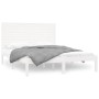 Estructura de cama de madera maciza de pino blanca 160x200 cm de , Camas y somieres - Ref: Foro24-3104619, Precio: 162,04 €, ...