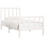 Estructura de cama madera maciza individual blanco 75x190 cm de , Camas y somieres - Ref: Foro24-3105186, Precio: 118,82 €, D...