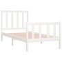 Estructura de cama madera maciza individual blanco 75x190 cm de , Camas y somieres - Ref: Foro24-3105186, Precio: 118,82 €, D...