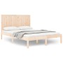 Estructura de cama madera maciza de pino 140x200 cm de , Camas y somieres - Ref: Foro24-3105730, Precio: 147,28 €, Descuento: %