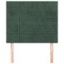 Cabeceros 2 unidades de terciopelo verde oscuro 90x5x78/88 cm de , Cabeceros y pies de cama - Ref: Foro24-3116371, Precio: 70...