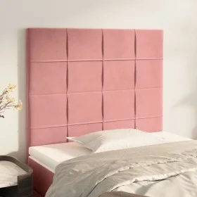 Cabeceros 2 unidades de terciopelo rosa 80x5x78/88 cm de , Cabeceros y pies de cama - Ref: Foro24-3116367, Precio: 59,45 €, D...