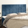 Cabeceros 4 unidades de terciopelo azul oscuro 80x5x78/88 cm de , Cabeceros y pies de cama - Ref: Foro24-3116390, Precio: 98,...