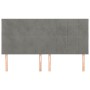 Cabeceros 4 unidades de terciopelo gris claro 80x5x78/88 cm de , Cabeceros y pies de cama - Ref: Foro24-3116386, Precio: 116,...