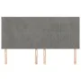 Kopfteile 4 Einheiten aus hellgrauem Samt 80x5x78/88 cm von , Kopf- und Fußteile - Ref: Foro24-3116386, Preis: 135,13 €, Raba...