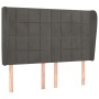 Cabecero con orejas de terciopelo gris oscuro 147x23x118/128 cm de , Cabeceros y pies de cama - Ref: Foro24-3118005, Precio: ...