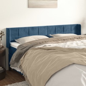 Cabecero de terciopelo azul oscuro 163x16x78/88 cm de , Cabeceros y pies de cama - Ref: Foro24-3118826, Precio: 65,74 €, Desc...