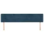 Dark blue velvet headboard 163x16x78/88 cm by , Headboards and footboards - Ref: Foro24-3118826, Price: 71,84 €, Discount: %