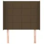 Headboard with dark brown fabric ears 103x16x118/128 cm by , Headboards and footboards - Ref: Foro24-3119573, Price: 69,27 €,...