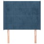 Cabecero con orejas de terciopelo azul oscuro 83x16x118/128 cm de , Cabeceros y pies de cama - Ref: Foro24-3119614, Precio: 6...