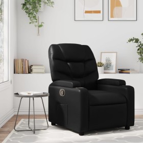 Sillón reclinable de piel sintética negra en Sillones | Comprar online en Foru.es