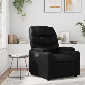 Sillón reclinable de piel sintética negra en Sillones | Comprar online en Foru.es
