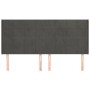 Cabecero con orejas de terciopelo gris oscuro 163x16x118/128 cm de , Cabeceros y pies de cama - Ref: Foro24-3119635, Precio: ...