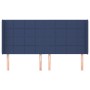 Cabecero con orejas de tela azul 163x16x118/128 cm de , Cabeceros y pies de cama - Ref: Foro24-3119592, Precio: 112,45 €, Des...