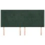 Headboard with dark green velvet ears 163x16x118/128cm by , Headboards and footboards - Ref: Foro24-3119637, Price: 128,62 €,...