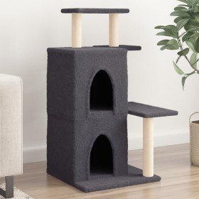 Rascador para gatos con postes de sisal gris oscuro 97 cm en Mobiliario para gatos | Comprar online en Foru.es
