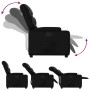 Sillón reclinable de piel sintética negra en Sillones | Comprar online en Foru.es
