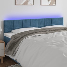 Cabecero con LED de terciopelo marrón oscuro 160x5x78/88 cm de , Cabeceros y pies de cama - Ref: Foro24-3121670, Precio: 58,1...